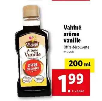 Lidl Vahiné arôme vanille offre