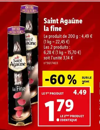 Lidl Saint Agaûne offre
