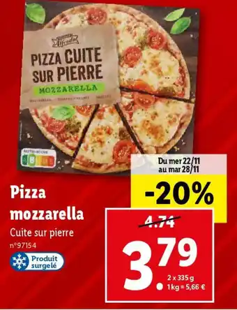 Lidl Pizza mozzarella offre