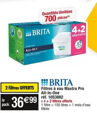 Cora x Carrefour Brita filtres à eau maxtra pro all-in-one réf. 1053882 offre