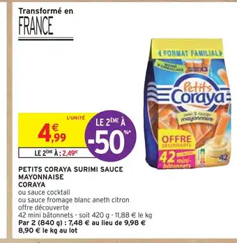 Intermarché Coraya petits coraya surimi sauce mayonnaise offre