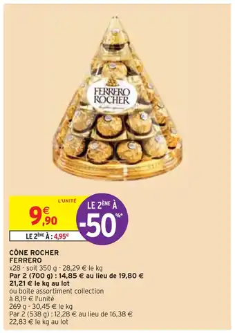 Intermarché Ferrero cône rocher offre
