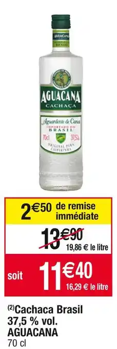 Cora x Carrefour Aguacana cachaca brasil 37,5 % vol offre