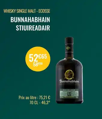 Nicolas Bunnahabhain whisky single malt - ecosse stiuireadair offre