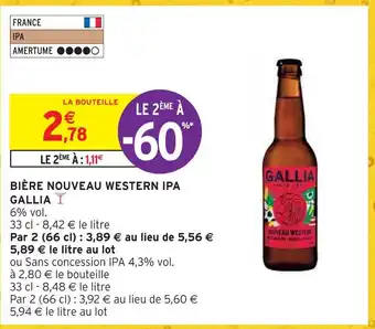Intermarché Gallia bière nouveau western ipa offre