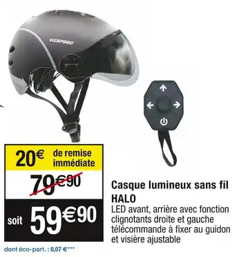Cora x Carrefour Wispeed casque lumineux sans fil halo offre