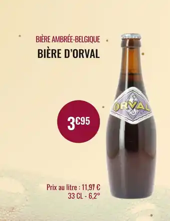 Nicolas Orval bière ambrée-belgique bière d’orval offre