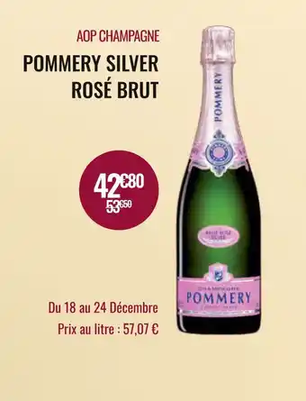 Nicolas Pommery aop champagne silver rosé brut offre