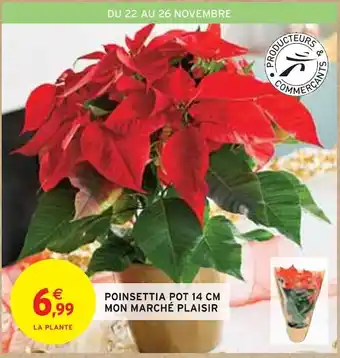 Intermarché Mon marché plaisir poinsettia pot 14 cm offre