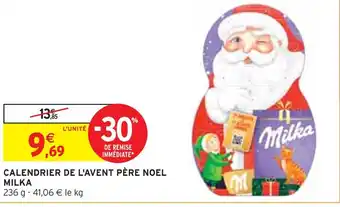 Intermarché Milka calendrier de l'avent père noel offre