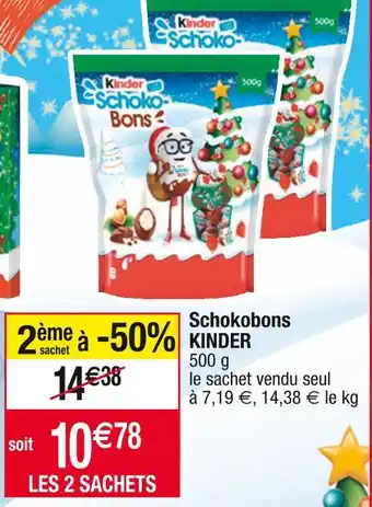 Cora x Carrefour Kinder schokobons offre