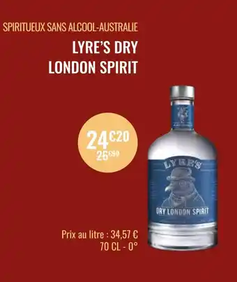 Nicolas London spirit spiritueux sans alcool-australie lyre’s dry offre