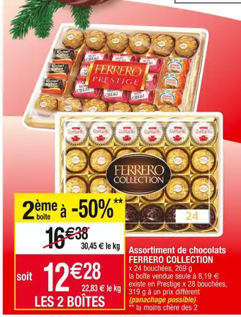 Cora x Carrefour Ferrero collection assortiment de chocolats offre