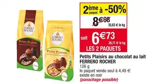 Cora x Carrefour Ferrero rocher petits plaisirs au chocolat au lait offre