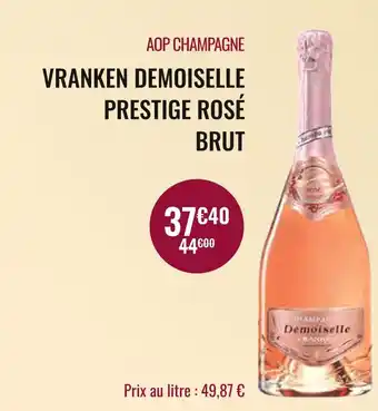 Vranken demoiselle aop champagne prestige rosé brut