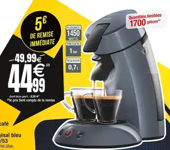Cora x Carrefour Philips machine à café à dosettes senseo original bleu réf. hd7806/53 offre