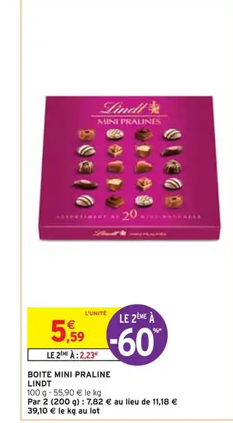 Intermarché Lindt boite mini praline offre
