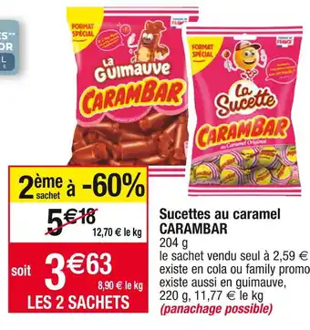 Carambar sucettes au caramel