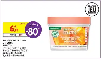 Intermarché Fructis masque hair food ananas offre