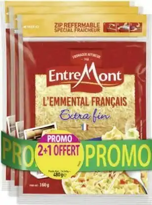 Géant Casino L’Emmental Français extra fin râpé 29% M.G. offre