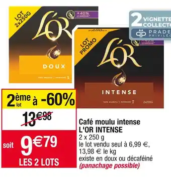 Cora x Carrefour L'or intense café moulu intense offre