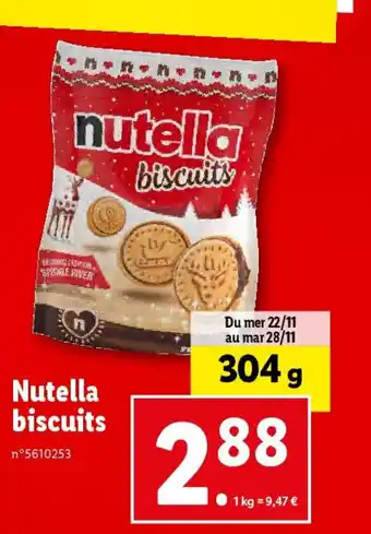 Lidl Nutella biscuits offre