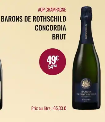Nicolas Barons de rothschild aop champagne concordia brut offre
