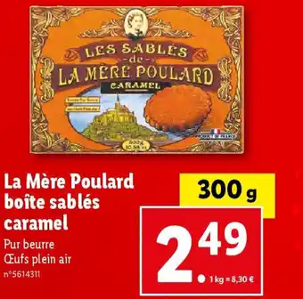 Lidl La Mère Poulard boîte sablés caramel offre