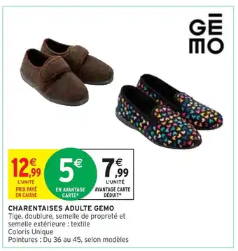 Intermarché Charentaises adulte offre