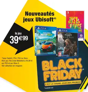 Cora x Carrefour Nouveautés jeux ubisoft offre