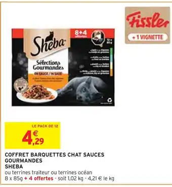 Intermarché Sheba coffret barquettes chat sauces gourmandes offre