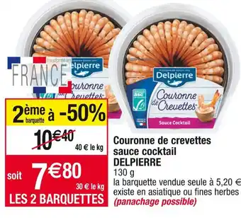 Cora x Carrefour Delpierre couronne de crevettes sauce cocktail offre