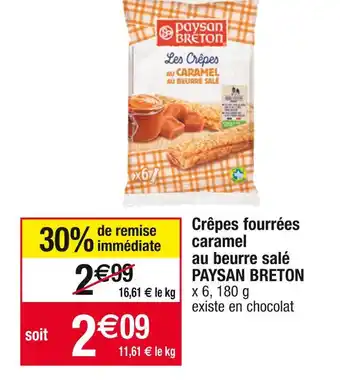 Cora x Carrefour Paysan breton crêpes fourrées caramel au beurre salé offre