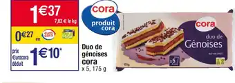 Cora x Carrefour Cora duo de génoises offre