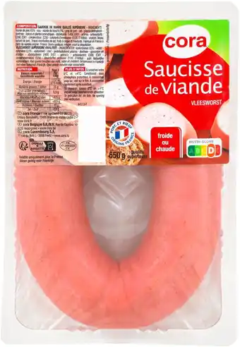 Match Cora saucisse de viande offre