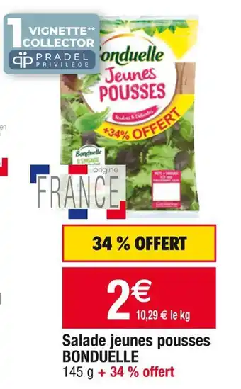 Cora x Carrefour Bonduelle salade jeunes pousses offre
