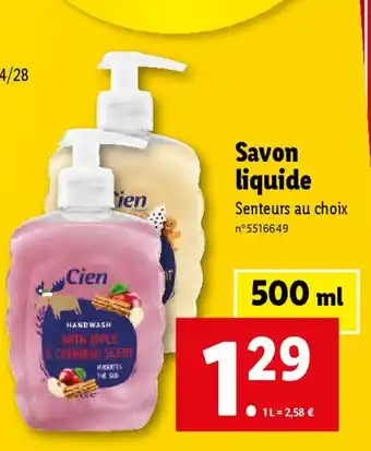 Lidl Savon liquide offre