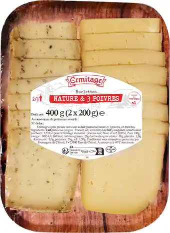 Match Raclette nature et 3 poivres offre