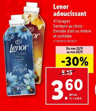 Lidl Lenor adoucissant offre