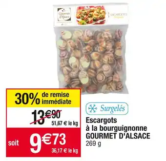 Cora x Carrefour Gourmet d'alsace escargots à la bourguignonne offre