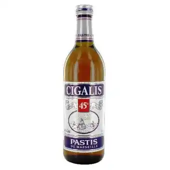 Match Cigalis pastis offre