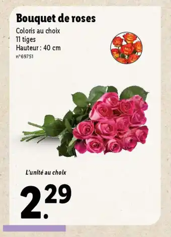Lidl Bouquet de roses offre