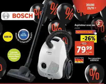 Lidl Aspirateur avec sac offre