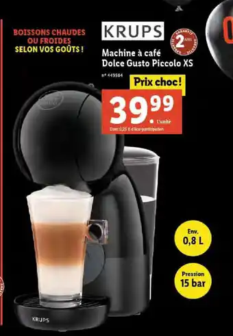 Lidl Machine à café Dolce Gusto Piccolo XS offre