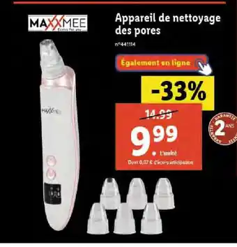 Lidl Appareil de nettoyage des pores offre
