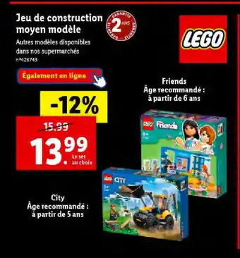 Lidl Jeu de construction moyen modèle offre