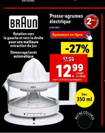 Lidl Presse-agrumes électrique offre