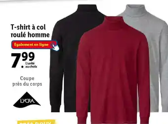 Lidl T-shirt à col roulé homme offre
