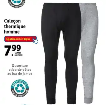Lidl Caleçon thermique homme offre