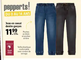 Lidl Jean en sweat denim garçon offre